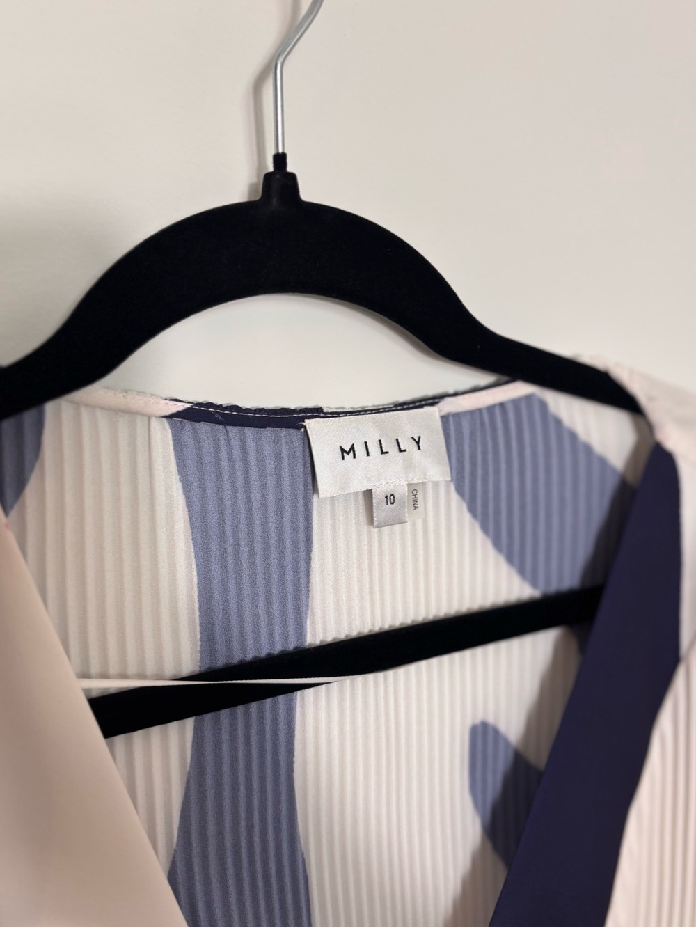 Milly Liv Zebra Pleated Mini Dress – Size 10 – Like New - Picture 7 of 9